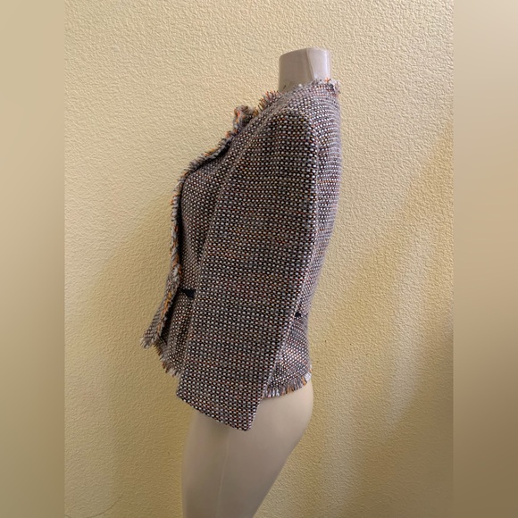 Karen Millen Size 8 Multicolored Tweed Blazer Coat - Picture 4 of 8
